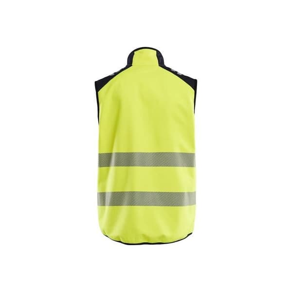 Gilet Blaklader Multinorm softshell - fluorescerande gul/marin