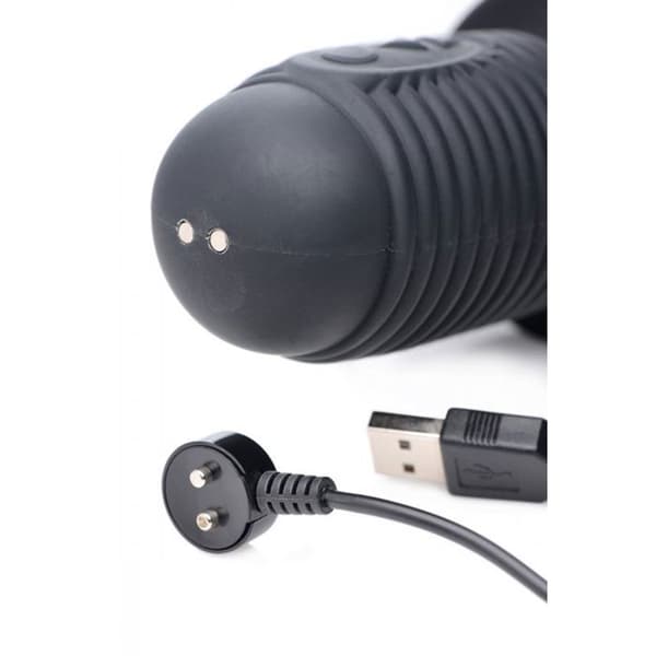 Dildo - Power Pounder - Noir - Silikon - Stor - Vibrant