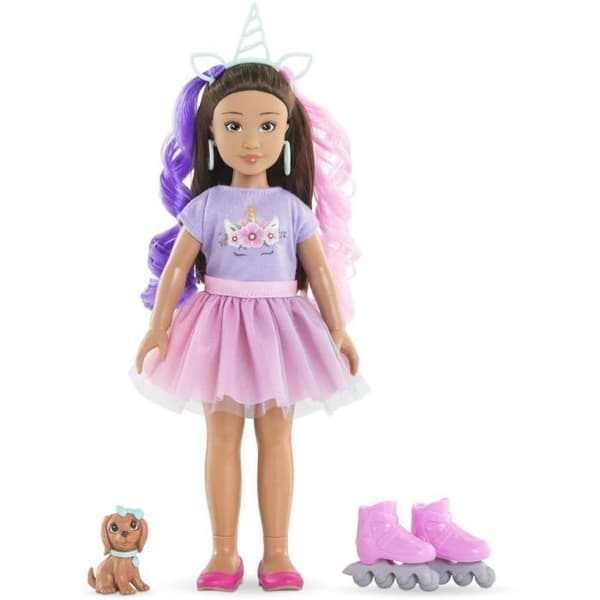 Docka - COROLLE - Luna Einhorn - 28 cm - 4 tillbehör - Mixad