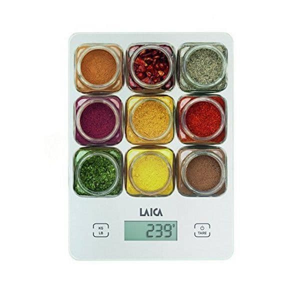Digital köksvåg - LAICA KS1040 - LCD - Glas - Vit