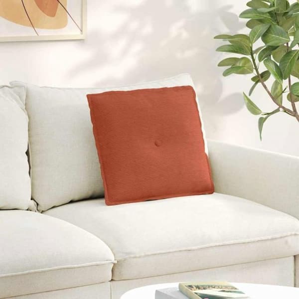 Ryggkudde - VIDAXL - 50 x 45 cm - Kordflor - Röd orange - Rektangulär