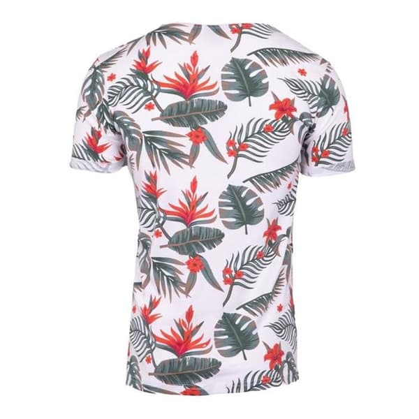 T-shirt Vit/Röd Herr La Maison Blaggio Blomma