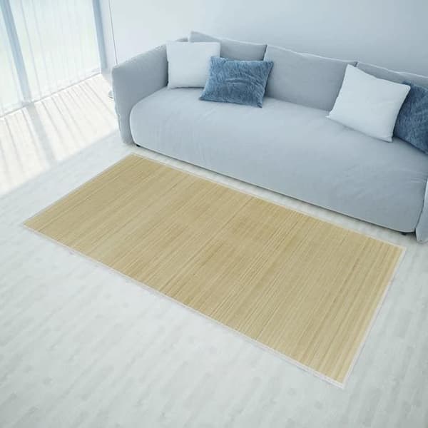 Matta - vidaXL - Rektangulär - 80 x 300 cm - Naturlig bambu - Halkskyddande PVC