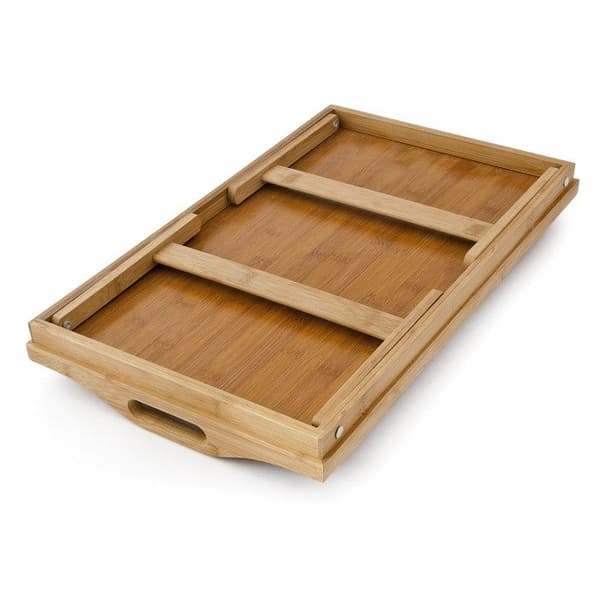 Sängbricka - Relaxdays - 10012858 - Bambu - 50 x 30 cm - Fällbara ben