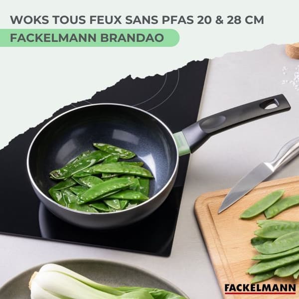 Set av 2 woks - FACKELMANN - Brandao - 20 och 28 cm