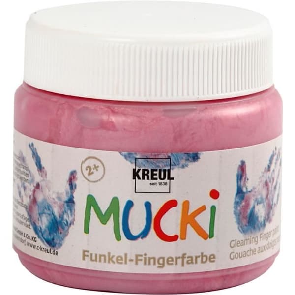 Mucki Finger Paint - 150 ml Metallic Pink