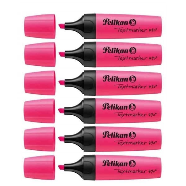 Markerpenna Textmarker 490 spets sned 1 - 5 mm rosa fluo