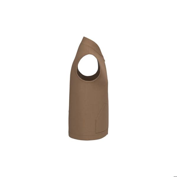 Väst utan ärmar med teddykrage Native Spirit - mörk kamel