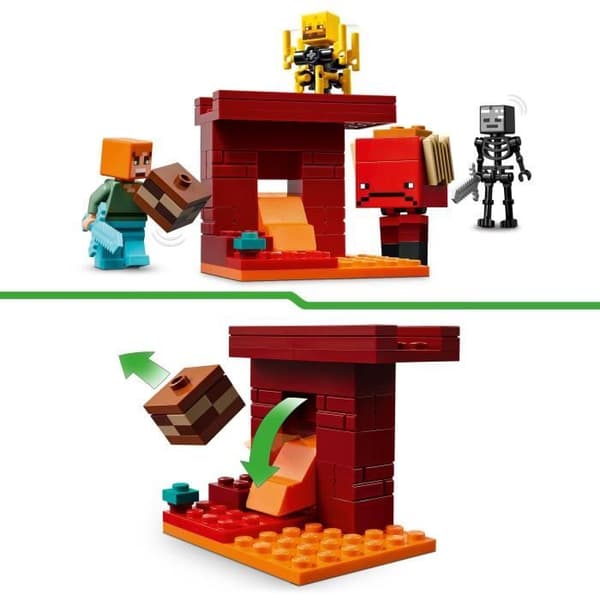 LEGO Minecraft 21266 Nether Lava Battle - Leksak för videospelsfans