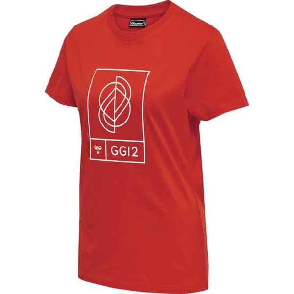 Hummel S/S t-shirt dam - röd - L