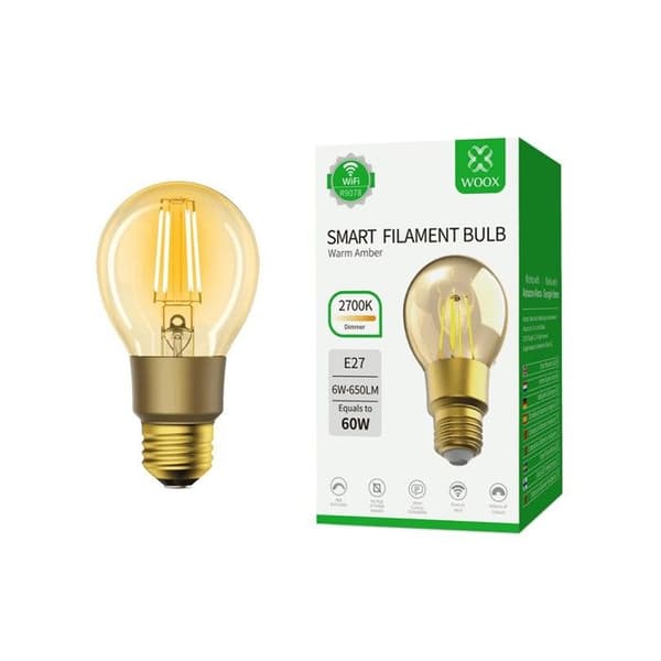 Ampull LED - WOOX - R9078 - E27 - 6W - Varm vit - Dimmbar