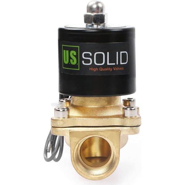 U.S. Solid 24V DC 3/4" G Messing NC för Luft Vatten Olja