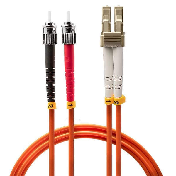 Duplex optisk fiber LC - ST 2m