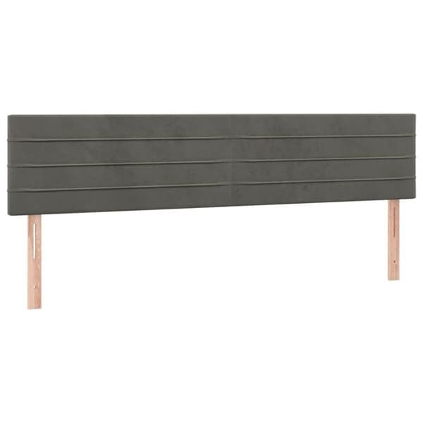 vidaXL Sänggavlar Mörkgrå 180x5x78/88 cm Sammet 346181