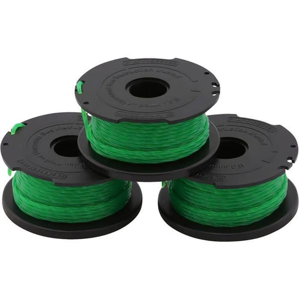Spolar av tråd - Black & Decker - A6486 - 3 delar - 6 m - 2 mm - Grön