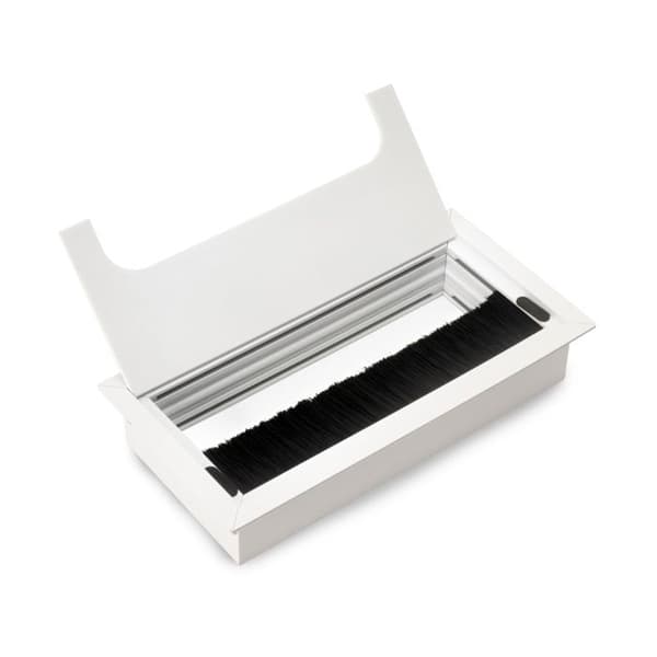 Kabelgenomgång - Emuca - 1 - Rektangulär - Aluminium - Vitmålade - 60x80mm