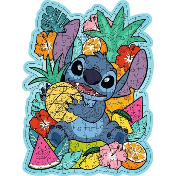 Trä pussel - RAVENSBURGER - Stitch-form 150 bitar - 20 x 27 cm - 15 figurer ingår - Disney-tema