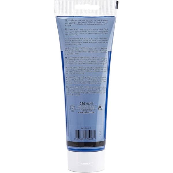 Akrylfärg - PEBEO - Studio High Vicosity - 250 ml - Ftalocyaninblå - Matt