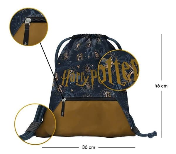 Ryggsäck polochon - BAAGL - Harry Potter - Vattentät - 100% Polyester - Unisex
