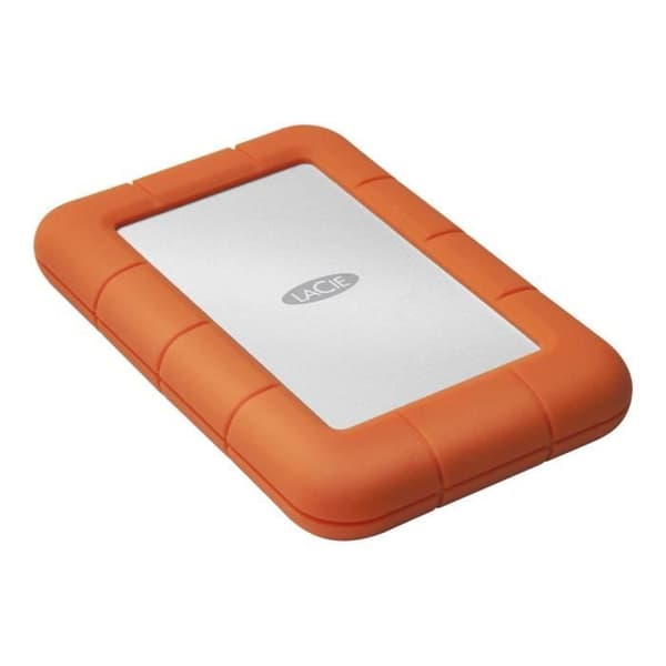 LaCie Rugged USB-C 1TB extern hårddisk - Robust och USB-C-kompatibel - Orange