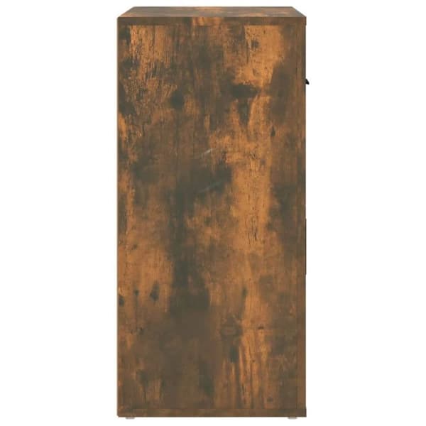 816573 vidaXL Buffé Rökt ek 80x33x70 cm Ingenjörsträ