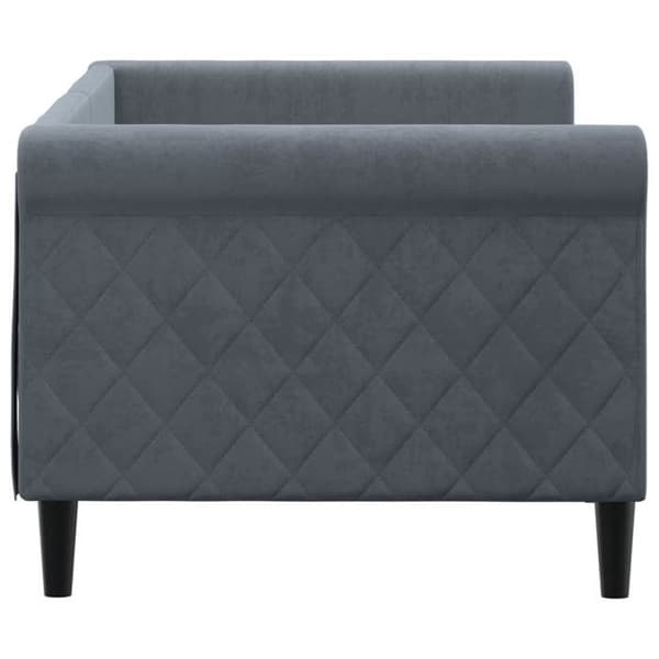 vidaXL Mörkgrå vilosäng 80x200 cm sammet 354238
