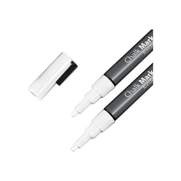 Sigel 20 Glasmarkör vit vattenbaserad flytande krita 1-2 mm förpackning om 2