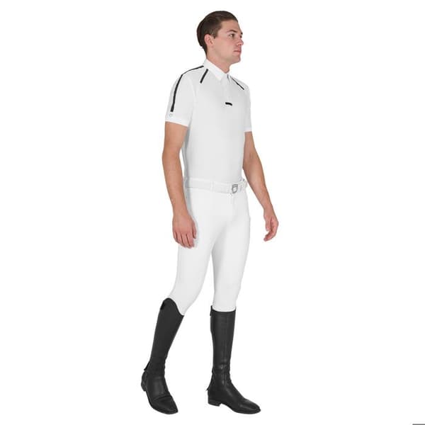 Ridsport polo med Equestro-knapp