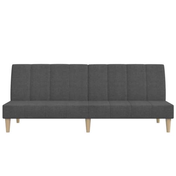 vidaXL 2-sits bäddsoffa mörkgrå tyg 375866