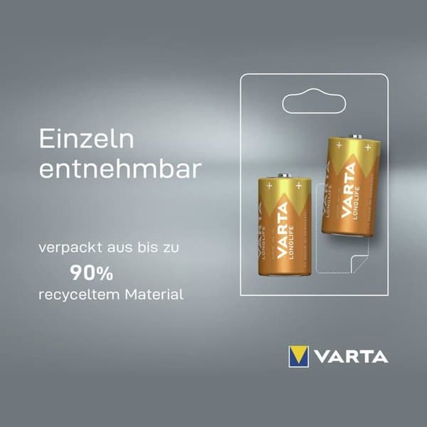Set med 2 Longlife Extra LR20 - D alkaliska batterier