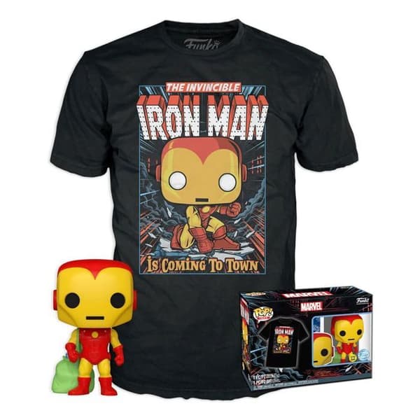 Pop&tee | Marvel | Holiday Iron Man (gw) Storlek L