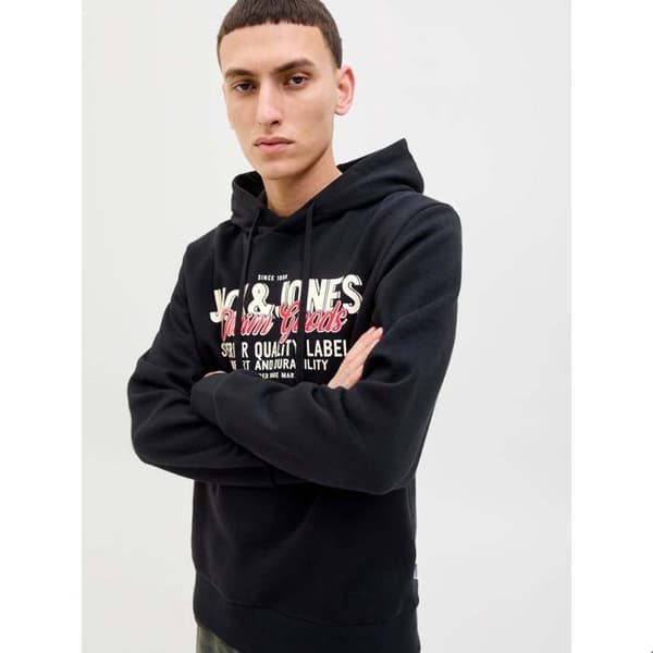 Jack & Jones logotröja med huva