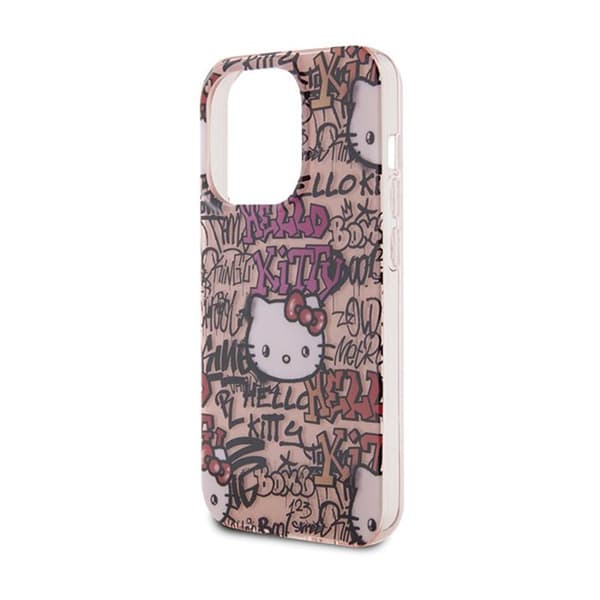Telefonfodral - Hello Kitty - iPhone 13 Pro - Rosa - Graffiti - Hård