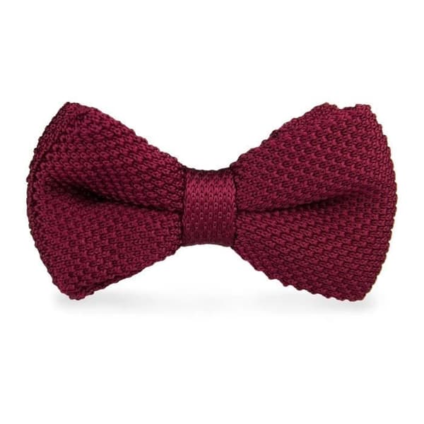 Bordeaux stickad ullfluga