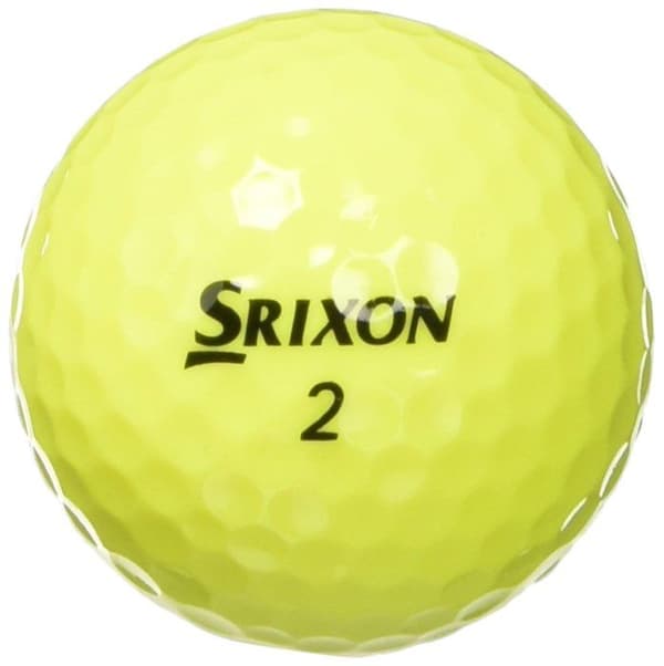 Srixon Soft Feel golfboll gul - 2-delad Lonomer, 344 dimples, modell 112201