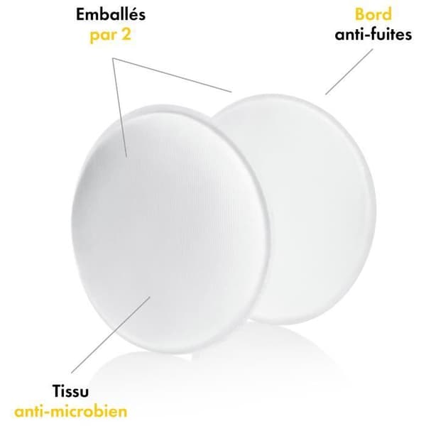 MEDELA - Tvättbara dyna - 4-pack - Ultrapabsorberande