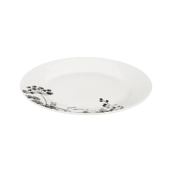 Servis av 18 delar "Vit Blomma" 26 cm Vit