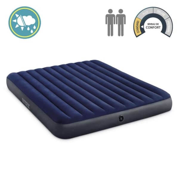 Intex Classic Downy luftmadrass - 2 platser XXL