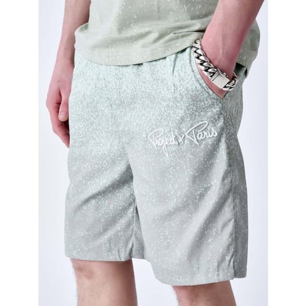 Spray-mönstrad badshorts