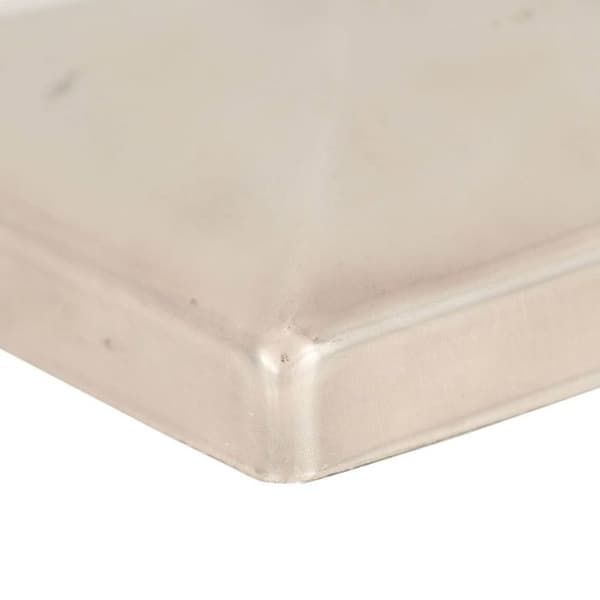 vidaXL Pyramidformade stängselstolpsproppar 6 st Inox 81x81 mm
