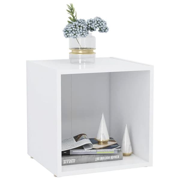 Vit TV-möbel - vidaXL - 37x35x37 cm - Agglomerat