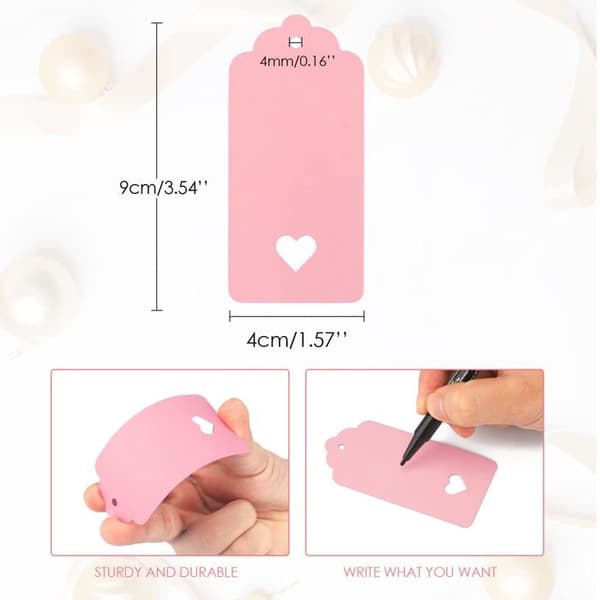 Presentetikett - G2PLUS - G2PLUS - 4 x 9 cm - Kartong 300 g/m² - Med snöre