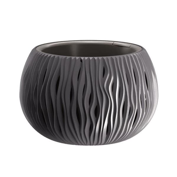 Prosperplast Blomkruka med insats 3,9L antracit Sandy Bowl