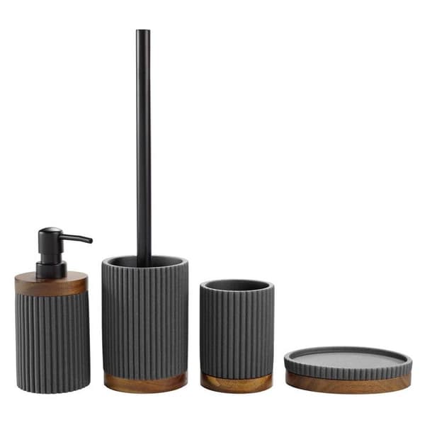 Tvålställ Design "Niagara" 14cm Antracitgrå