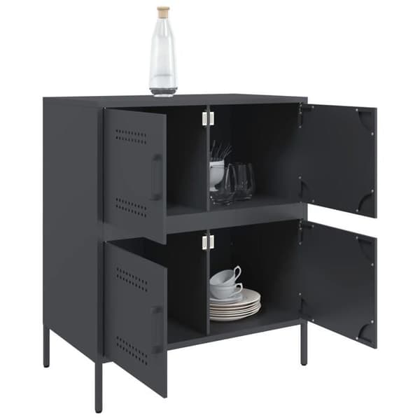 vidaXL Buffé antracit 68x39x79 cm stål 842954