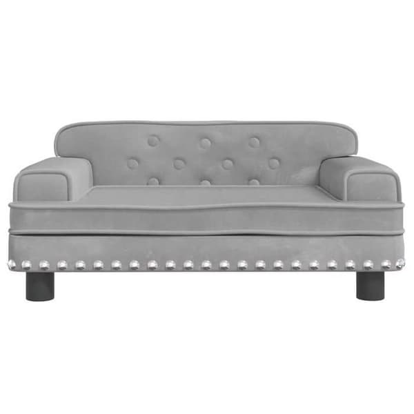 vidaXL Barnsoffa Ljusgrå 70x45x30 cm Sammet 3196294