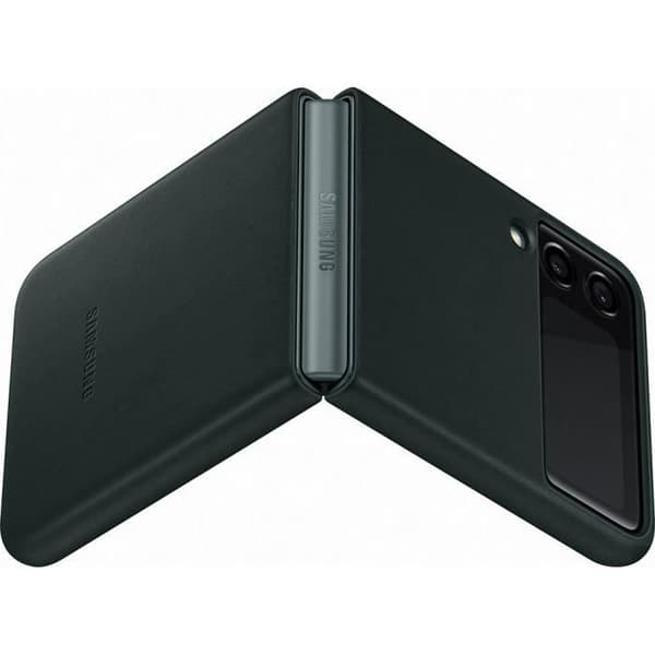 Läderfodral - SAMSUNG - Z Flip3 - Mjuk - Grön - Grained