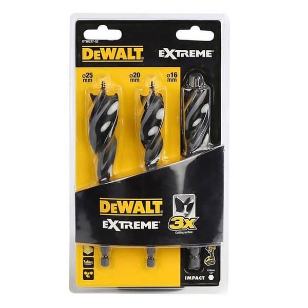 Set med 3 DEWALT DT90237-QZ träbits