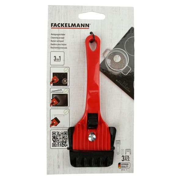 Skrapa för Fackelmann keramikhäll - Röd - Ref. 60146
