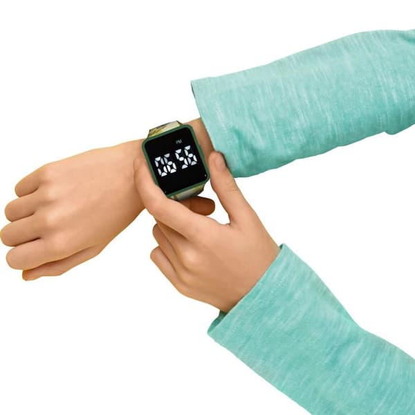 Lexibook Digital klocka LED barn Dinosauriemönster grön - justerbart armband